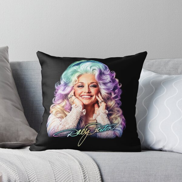 Item preview, Retro Dolly Parton Rainbow Hair Queen Of Country Signature designed and sold by TrevionYoster.