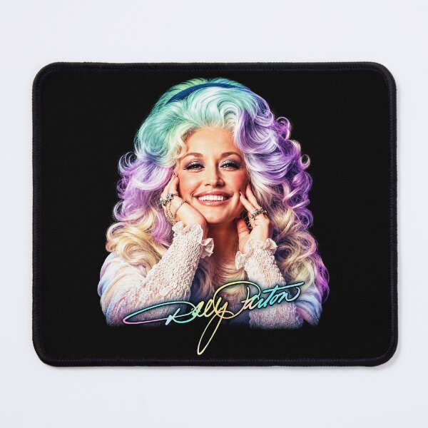 Item preview, Retro Dolly Parton Rainbow Hair Queen Of Country Signature designed and sold by TrevionYoster.
