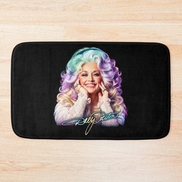 Item preview, Retro Dolly Parton Rainbow Hair Queen Of Country Signature designed and sold by TrevionYoster.