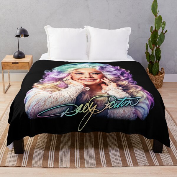 Item preview, Retro Dolly Parton Rainbow Hair Queen Of Country Signature designed and sold by TrevionYoster.