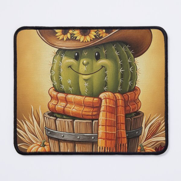 Item preview, Cute Cactus Cowboy Hat Autumn Pumpkin Farmhouse Fall Poster - Whimsical Sunflower Wall Art designed and sold by FestivityFinds.