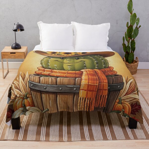 Item preview, Cute Cactus Cowboy Hat Autumn Pumpkin Farmhouse Fall Poster - Whimsical Sunflower Wall Art designed and sold by FestivityFinds.