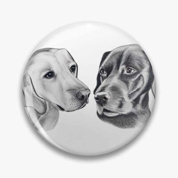 Item preview, Labrador Retriever friends-Pencil drawing designed and sold by SamuraiSixCoin.