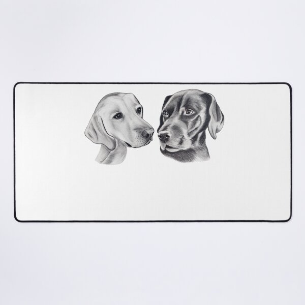 Item preview, Labrador Retriever friends-Pencil drawing designed and sold by SamuraiSixCoin.