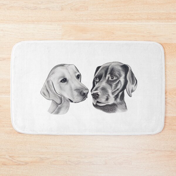 Item preview, Labrador Retriever friends-Pencil drawing designed and sold by SamuraiSixCoin.