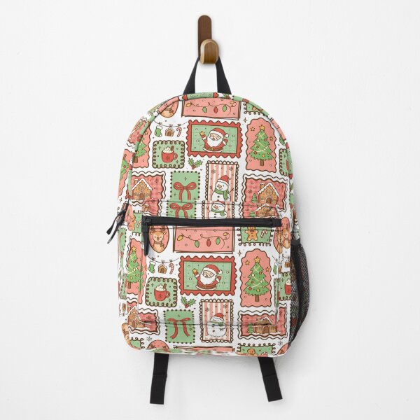 Item preview, Retro Christmas Postage Stamp Pattern designed and sold by OLAIZA.