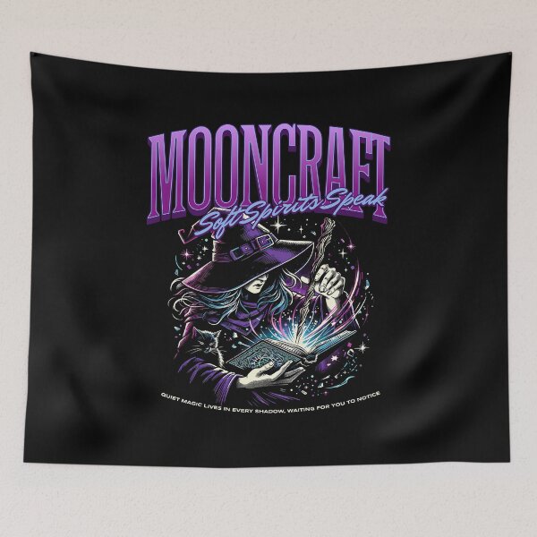 Item preview, Mooncraft Soft Spirits Speak Witch & Cat Magic Illustration designed and sold by FaeryNuff.