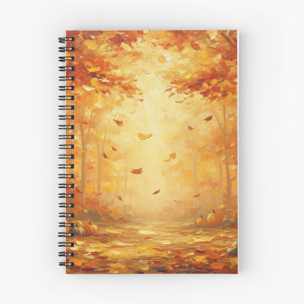 Item preview, Golden Autumn Forest Path Painting Desk Mat — Cozy Fall Harvest Pumpkins and Warm Sunbeam Woods Office Decor designed and sold by FestivityFinds.