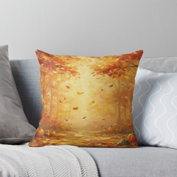 Item preview, Golden Autumn Forest Path Painting Desk Mat — Cozy Fall Harvest Pumpkins and Warm Sunbeam Woods Office Decor designed and sold by FestivityFinds.