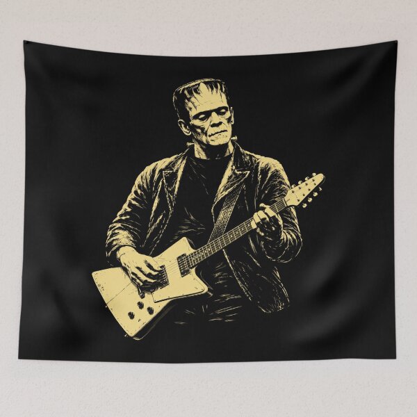 Item preview, Frankenstein Playing Electric Guitar Rock And Roll Graphic designed and sold by TrevionYoster.