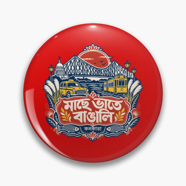Item preview, Mache Bhate Bangali Kolkata Fish And Rice Retro Art designed and sold by aneekhait.