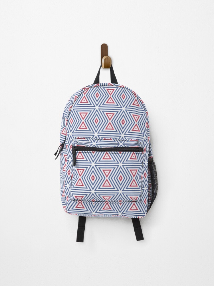 Thumbnail 1 of 3, Backpack, Geometric multi-colored pattern shapes designed and sold by fuzzyfox.
