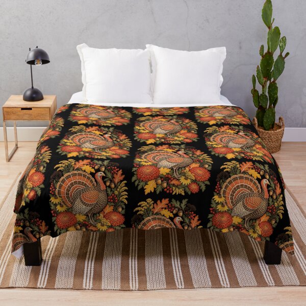 Item preview, Vintage Autumn Wild Turkey Botanical Thanksgiving Harvest Design designed and sold by JapanAnimeSH2.