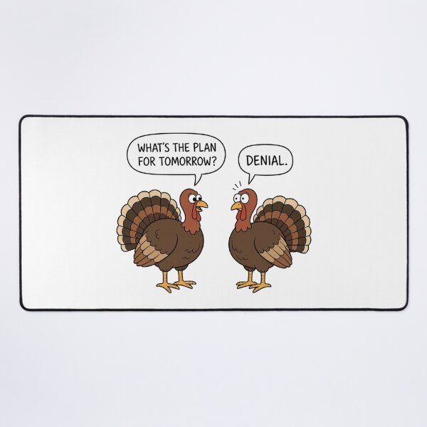 Item preview, What's The Plan Tomorrow Denial Funny Turkey Shirt designed and sold by CerealBoxInk.