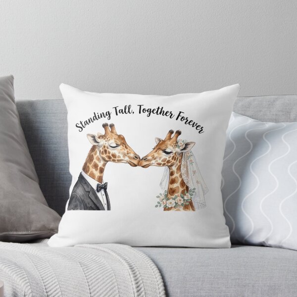 Item preview, Giraffe Wedding Portrait Kiss designed and sold by Tiffany Roy.