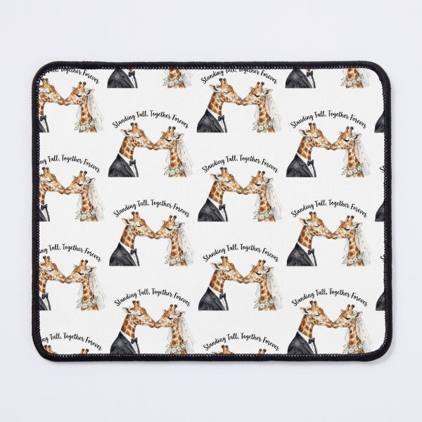 Item preview, Giraffe Wedding Portrait Kiss designed and sold by Tiffany Roy.