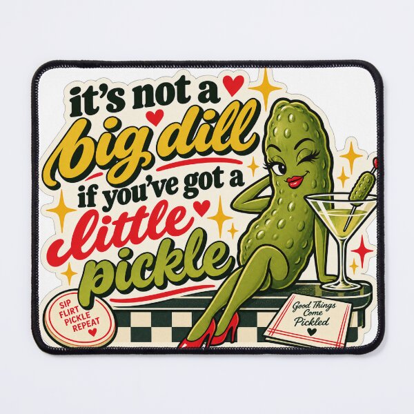 Item preview, It’s Not a Big Dill If You’ve Got a Little Pickle – Retro Pickle Pun designed and sold by CautionChaosCo.