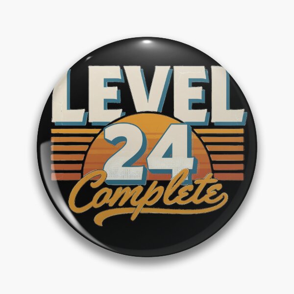 Item preview, Level 24 Complete Retro Gaming 24th Birthday Vintage Gamer designed and sold by Zizo-DR44.