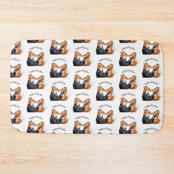 Item preview, Fox Couple Wedding Kiss designed and sold by Tiffany Roy.