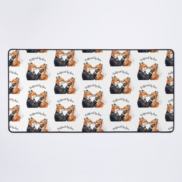 Item preview, Fox Couple Wedding Kiss designed and sold by Tiffany Roy.
