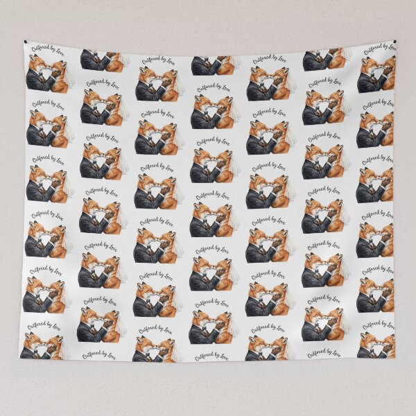 Item preview, Fox Couple Wedding Kiss designed and sold by Tiffany Roy.