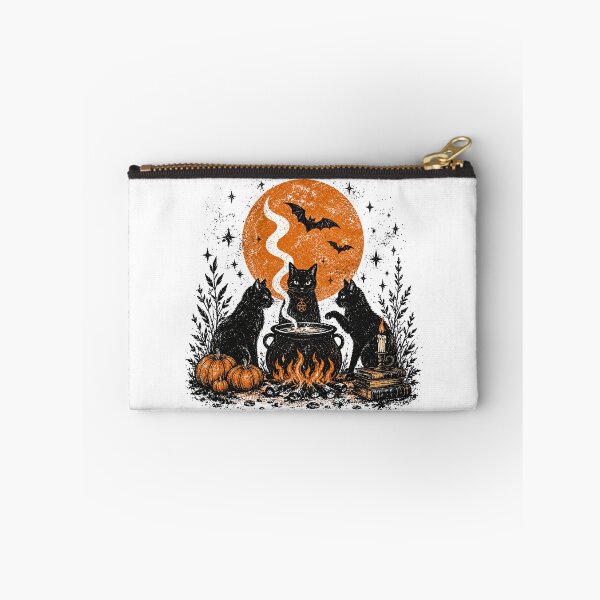 Item preview, Black Cat Witch Brewing Potion Under Full Moon Vintage Halloween designed and sold by TrevionYoster.
