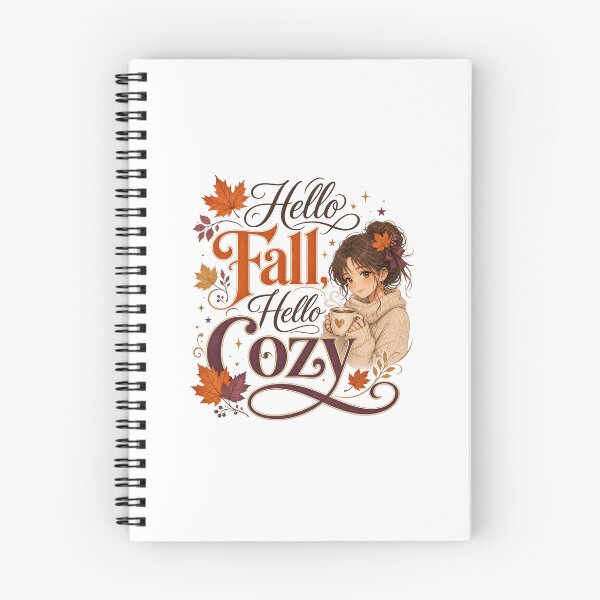 Item preview, Hello Fall, Hello Cozy – Cute Cozy Autumn Design for Women, Fall Lover Gift designed and sold by PrintSparkDesigns.