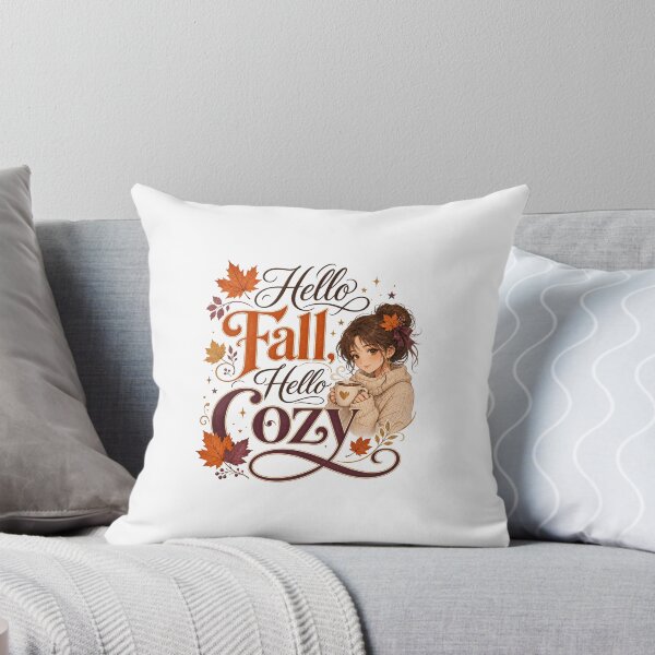 Item preview, Hello Fall, Hello Cozy – Cute Cozy Autumn Design for Women, Fall Lover Gift designed and sold by PrintSparkDesigns.