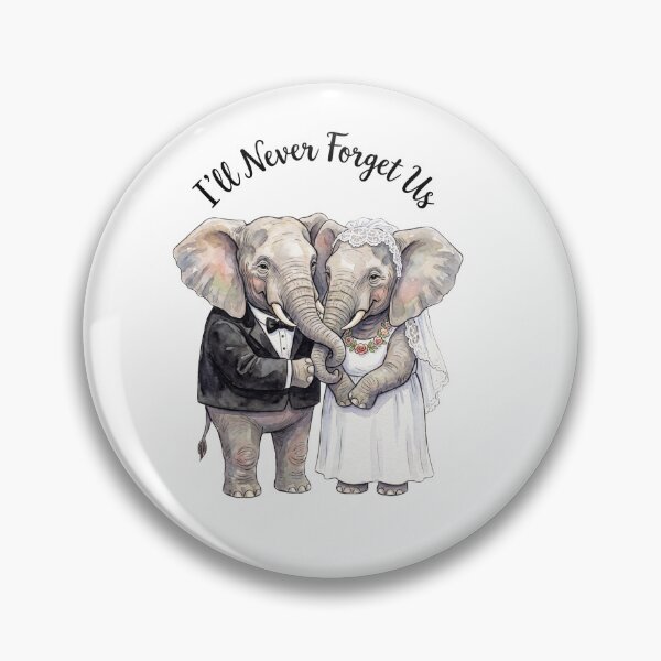 Item preview, Elephant Wedding Couple Standing designed and sold by Tiffany Roy.