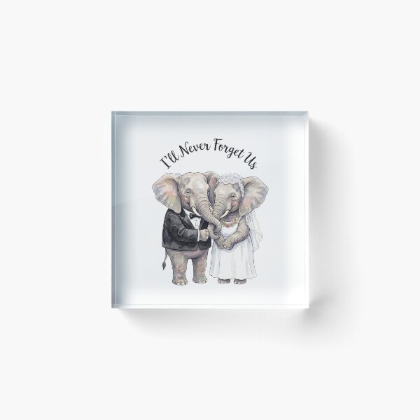 Item preview, Elephant Wedding Couple Standing designed and sold by Tiffany Roy.