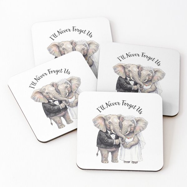 Item preview, Elephant Wedding Couple Standing designed and sold by Tiffany Roy.
