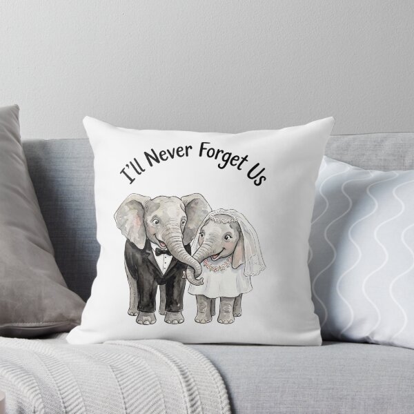 Item preview, Elephant Wedding Couple Smiling designed and sold by Tiffany Roy.