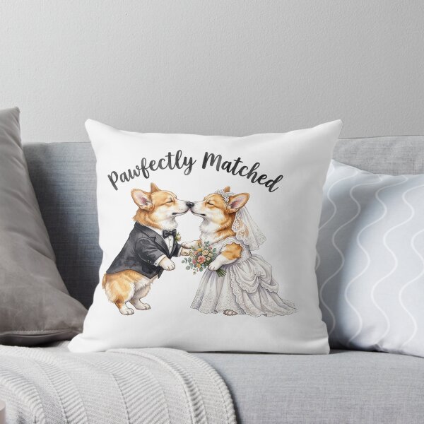 Item preview, Corgi Couple Wedding Kiss designed and sold by Tiffany Roy.