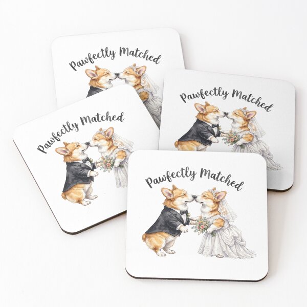 Item preview, Corgi Couple Wedding Kiss designed and sold by Tiffany Roy.