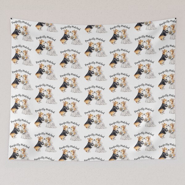 Item preview, Corgi Couple Wedding Kiss designed and sold by Tiffany Roy.