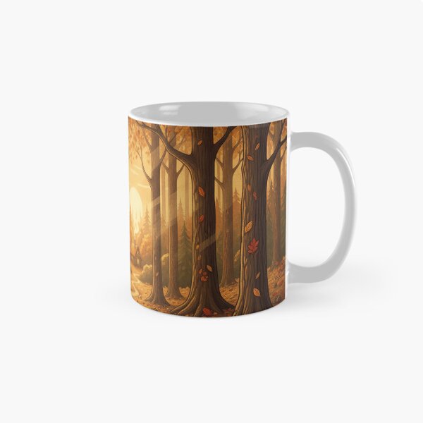 Item preview, Autumn Retreat The Chestnut Woods Vintage Poster  Golden Fall Forest Cabin Wall Art  Autumn Posters designed and sold by FestivityFinds.