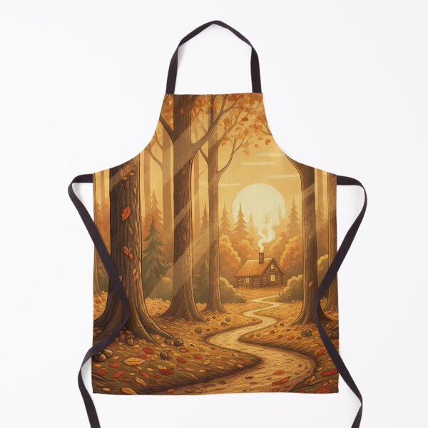 Item preview, Autumn Retreat The Chestnut Woods Vintage Poster  Golden Fall Forest Cabin Wall Art  Autumn Posters designed and sold by FestivityFinds.
