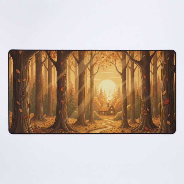 Item preview, Autumn Retreat The Chestnut Woods Vintage Poster Golden Fall Forest Cabin Wall Art Autumn Posters designed and sold by FestivityFinds.