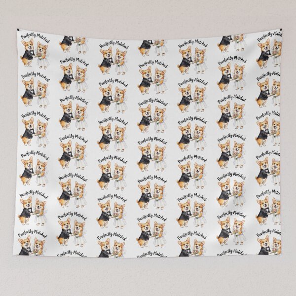 Item preview, Corgi Wedding Couple Standing designed and sold by Tiffany Roy.