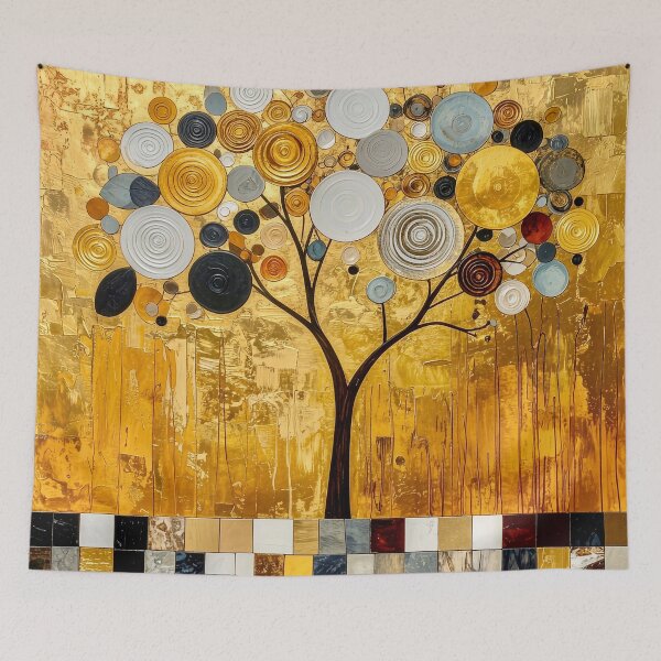Item preview, Golden Tree of Life in Gustav Klimt Style designed and sold by Vicky Brago-Mitchell®.