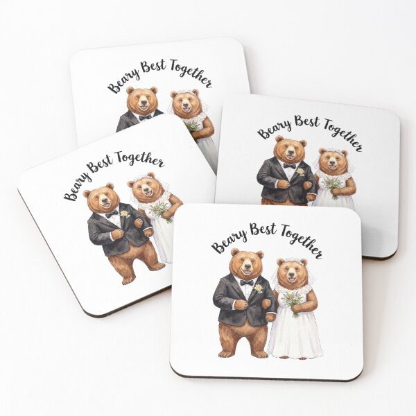 Item preview, Bear Wedding Couple Standing designed and sold by Tiffany Roy.