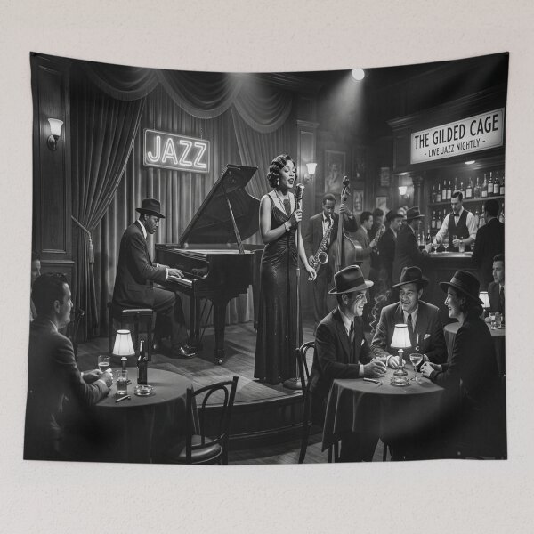 Item preview, 1930s Monochrome Jazz Noir Club Performance Scene designed and sold by Solomon-Ent-144.