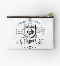 All The Worlds A Stage And All The Men And Women Merely Players Zipper Pouch