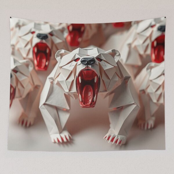 Item preview, Paper Roaring Polar Bear Pattern designed and sold by pUNKnown.