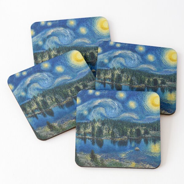 Item preview, Twin Lakes • Beartooth Highway • Starry Night Mountain Landscape designed and sold by GiftableGems.