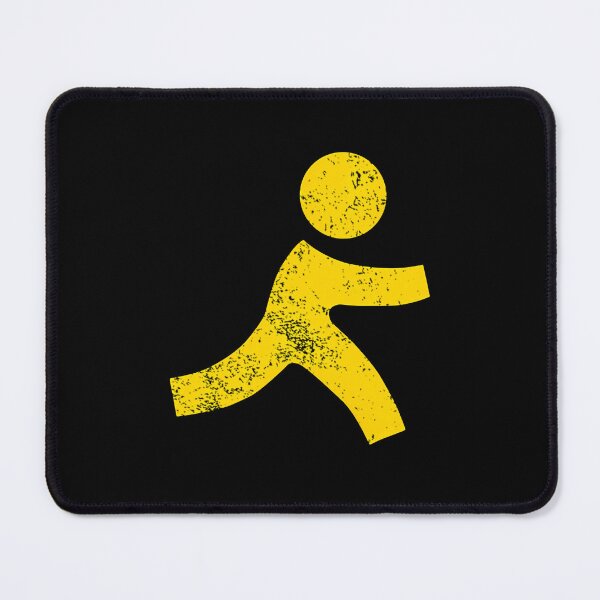 Item preview, Yellow Running Silhouette Icon designed and sold by AubertPaquet.