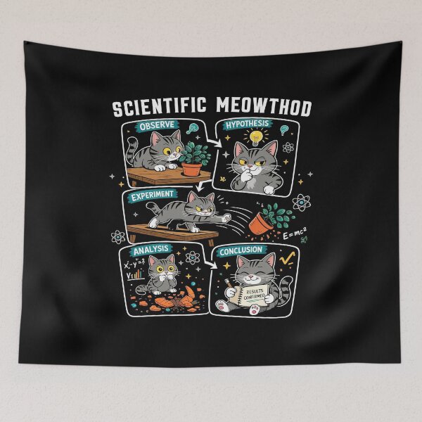 Item preview, Scientific Meowthod Cat designed and sold by studio-ssaam.