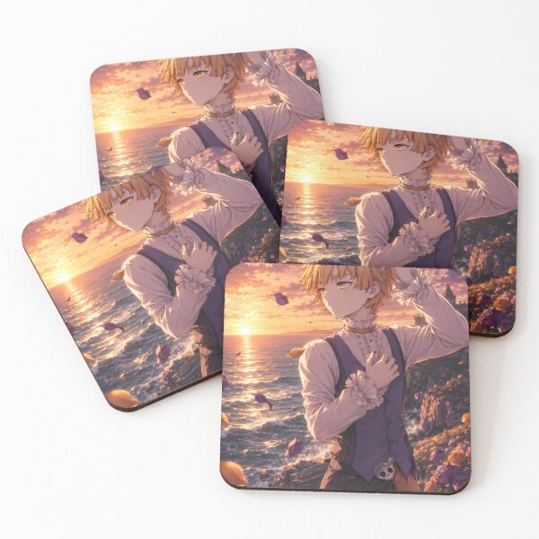 Item preview, Zenitsu Agatsuma Demon Slayer Sunset Coastal Roses designed and sold by SolenneAzur.