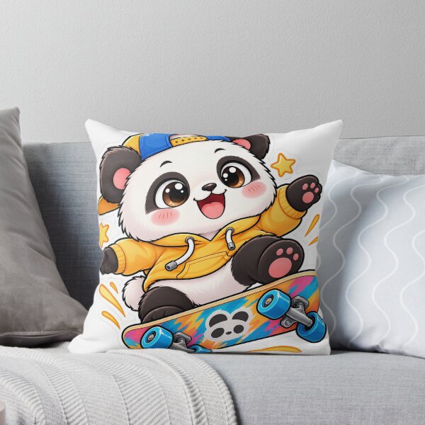 Item preview, Cute Panda Skateboard Adventure designed and sold by Barkybond.