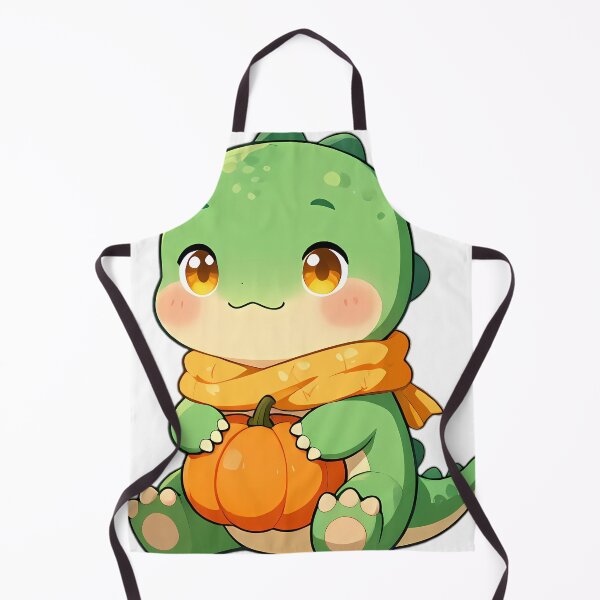 Item preview, Cute Baby T-Rex with Autumn Knitted Scarf Hugging Pumpkin designed and sold by pumsquare.